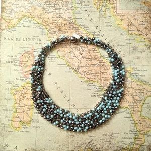 RUSH by Denis & Charles Turquoise Statement Necklace